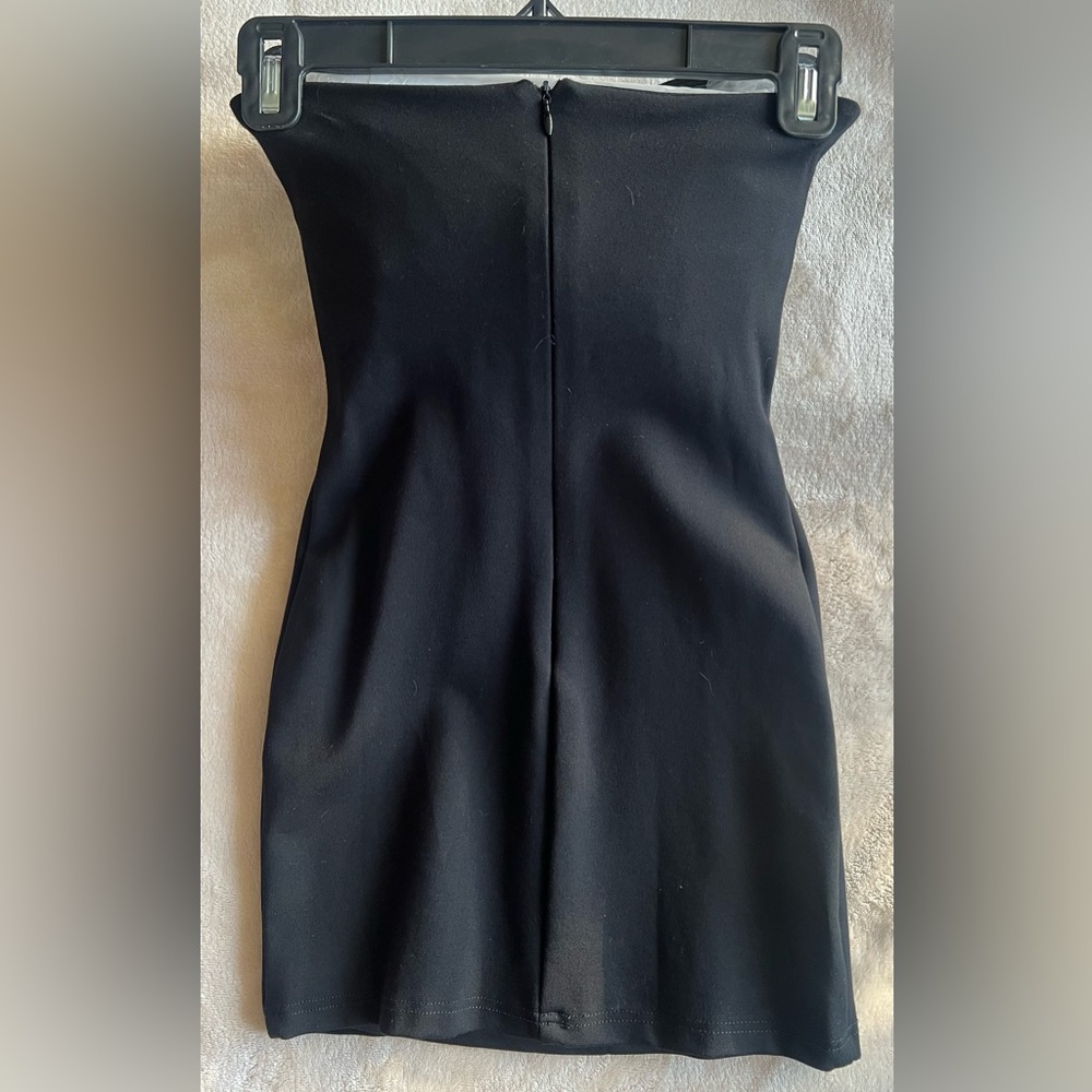 NWOT Superdown Revolve Bianca Black Strapless Mini Dress XXS $72 - Picture 7 of 7